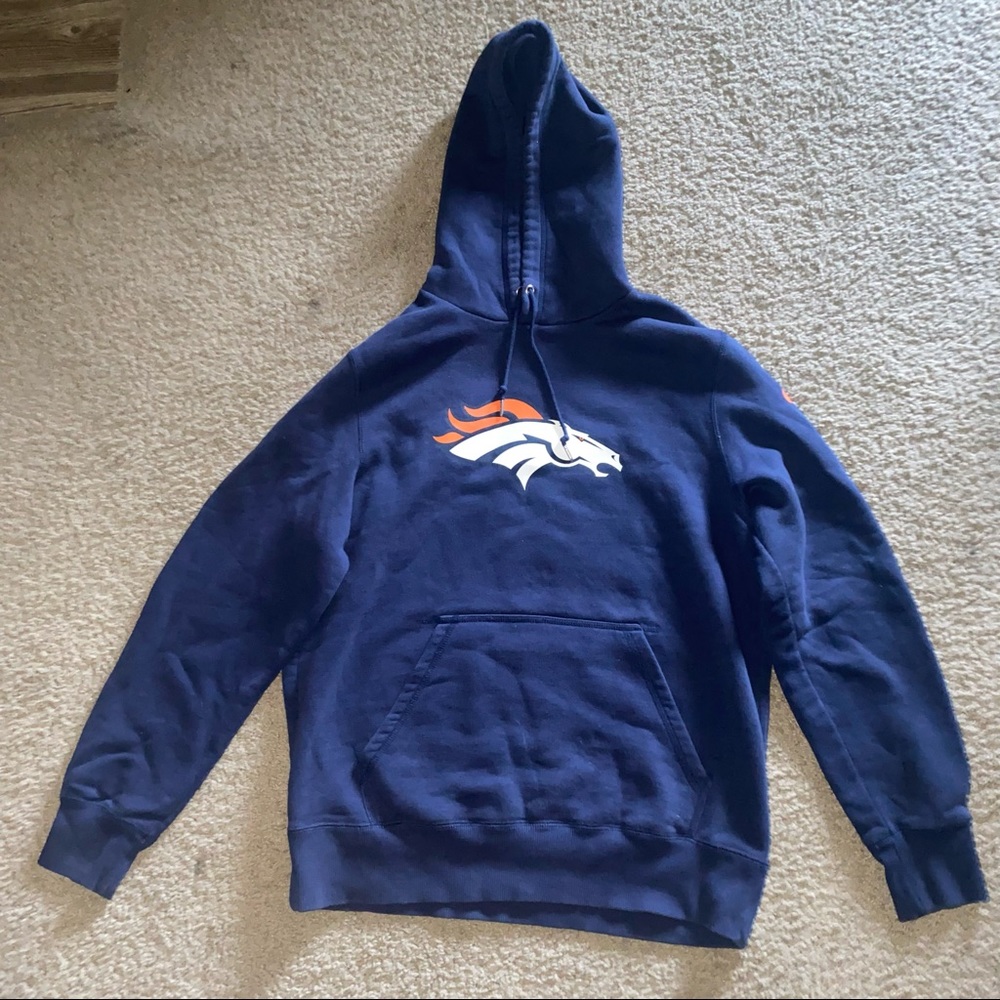 Men’s Nike NFL Team Apparel Denver Broncos Logo Hoodie Size Large